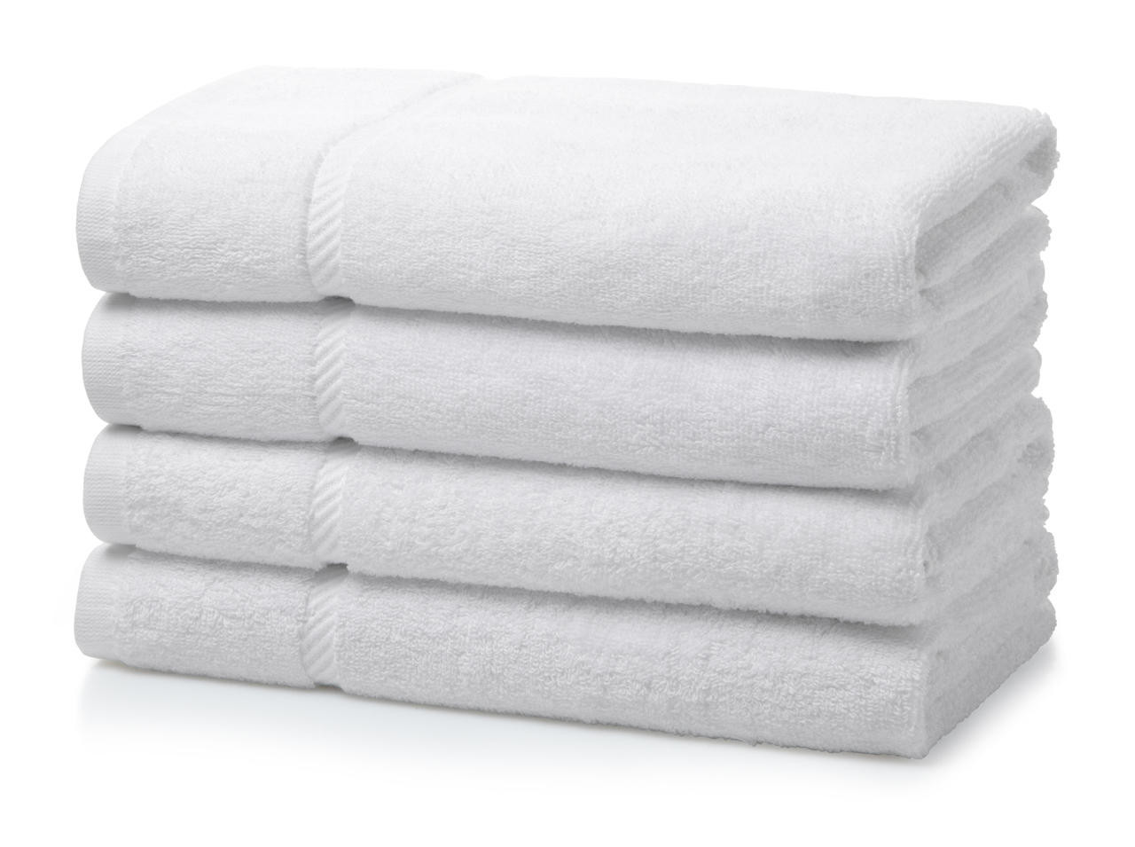White Hand Towels 100% Cotton 50 x 90cm 500 gsm Pack Set of 6