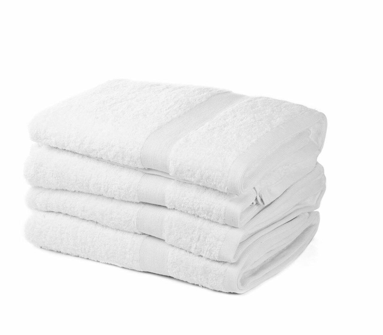 White Hand Towels 100% Cotton 50 x 90cm 500 gsm Pack Set of 6