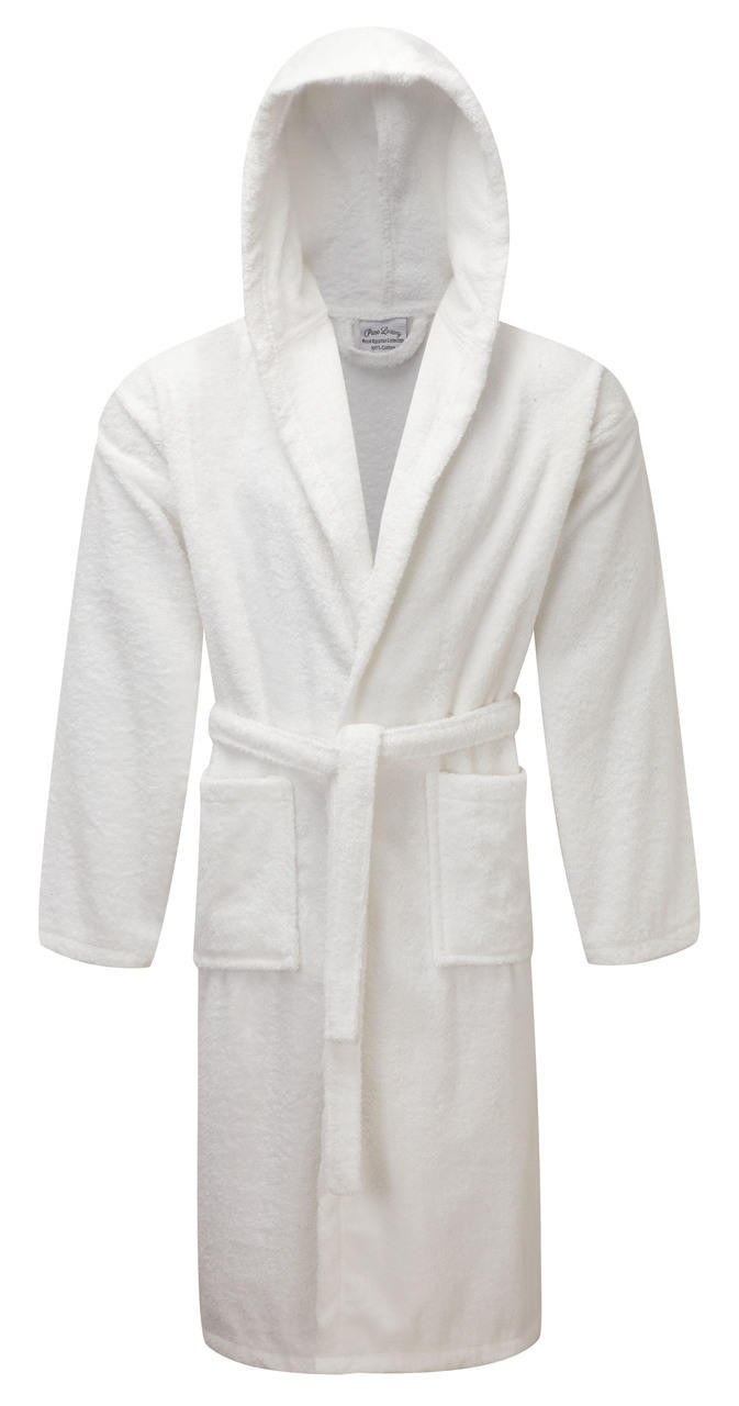 Thick cheap towelling bathrobe