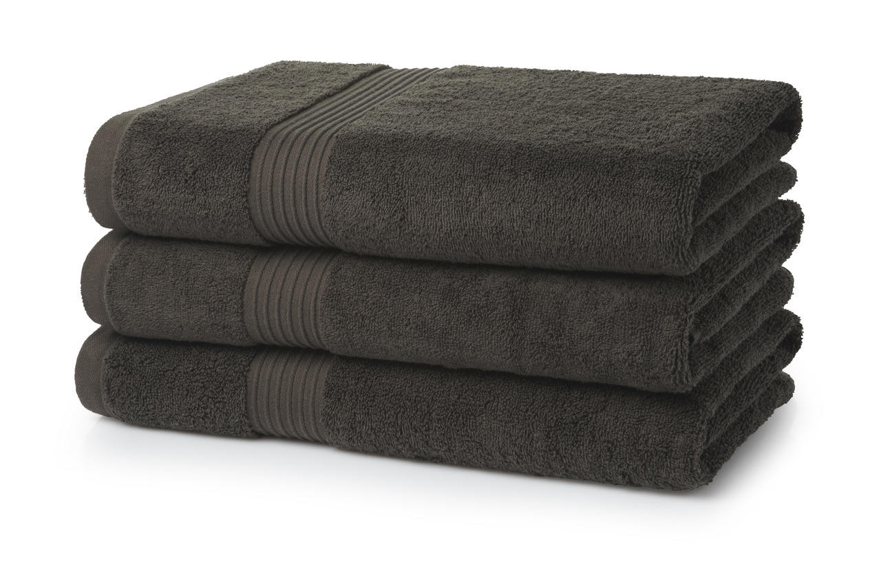 Black and cheap tan bath towels