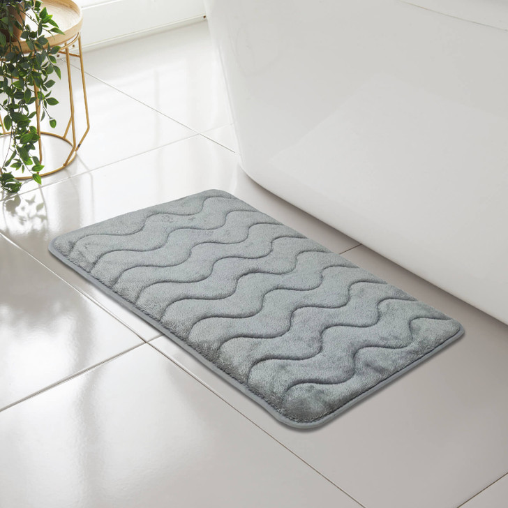 Wave Design Memory Foam Bath Mat