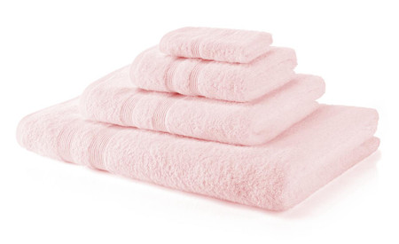 Pink and best sale white hand towels